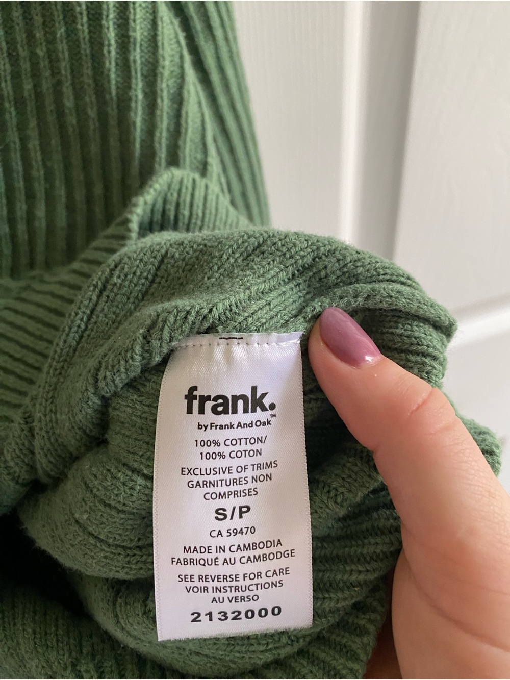 Ribbed Crewneck Sweater - Green - Picture 2 of 4